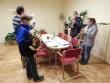 žesťové kvarteto ZUŠ se rozehrávalo v kanceláři starosty města Březnice