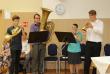 žesťové kvarteto "Happy Brass" při úvodním "Gaudeamus igitur"