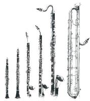 různé druhy klarinetů